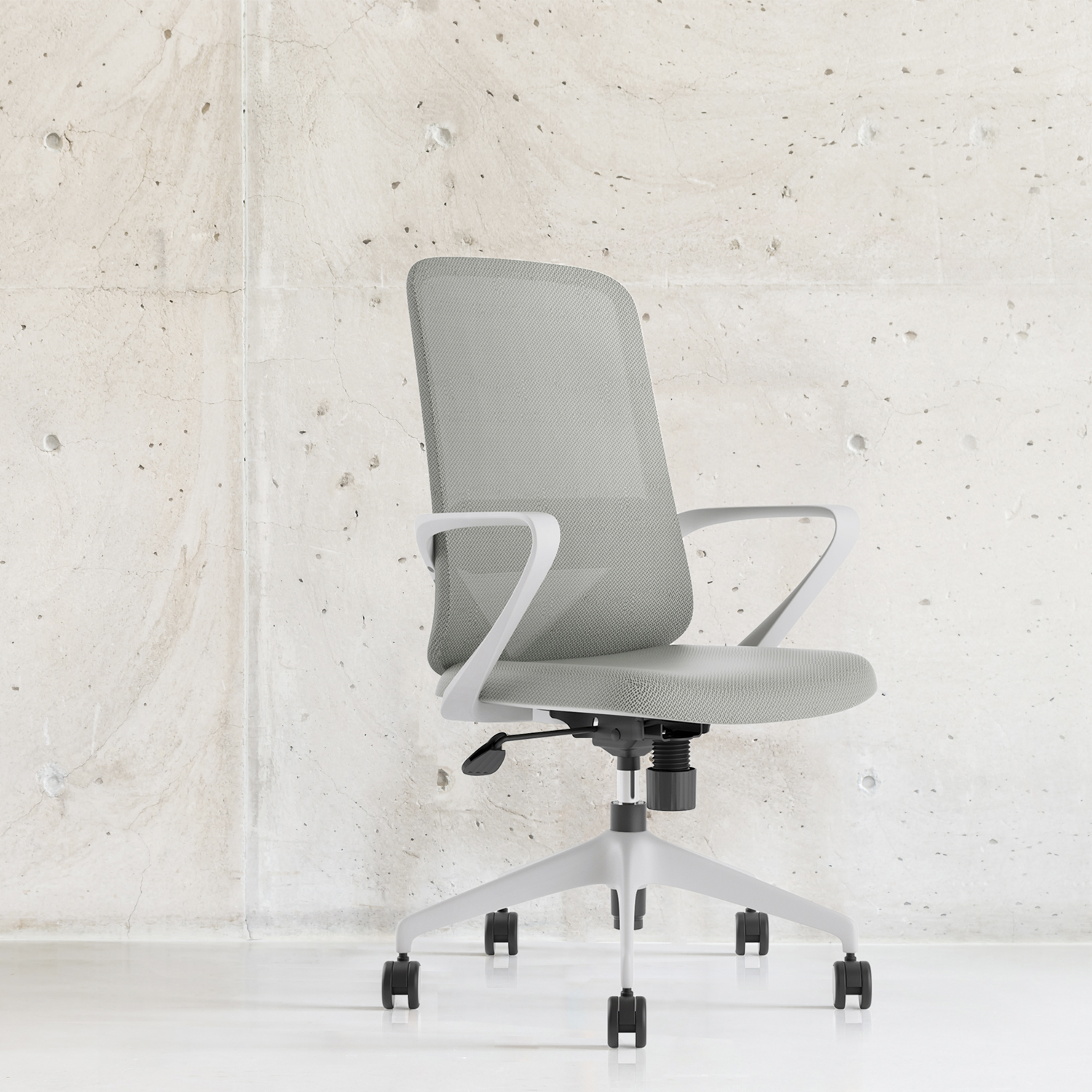 SILLA EJECUTIVA FORM OFFICE GRIS CLARO OFICINA VIC - 8