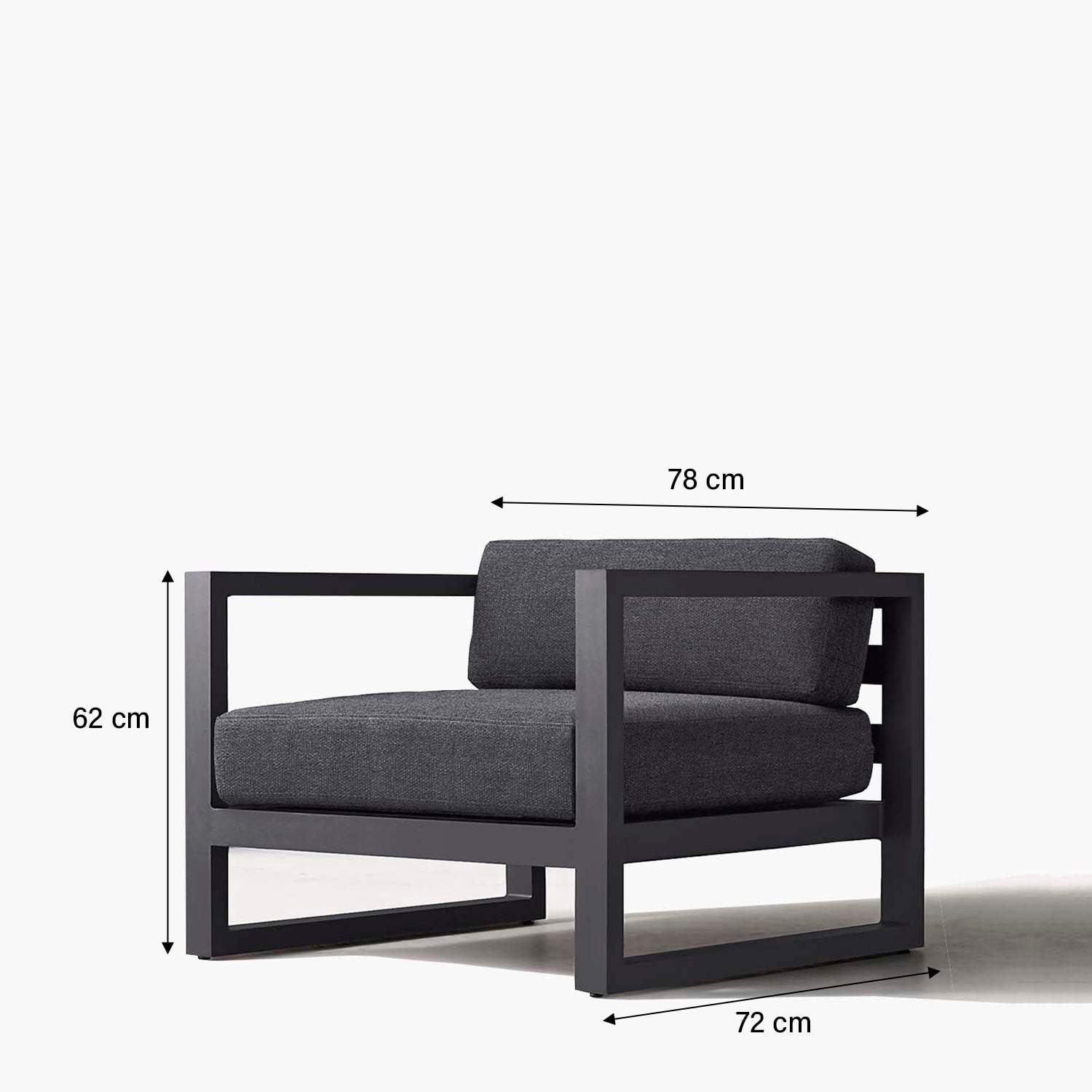 SILLÓN FORM DESIGN MONTEGO LT 1 CUERPO GRIS OSCURO TERRAZA - 4