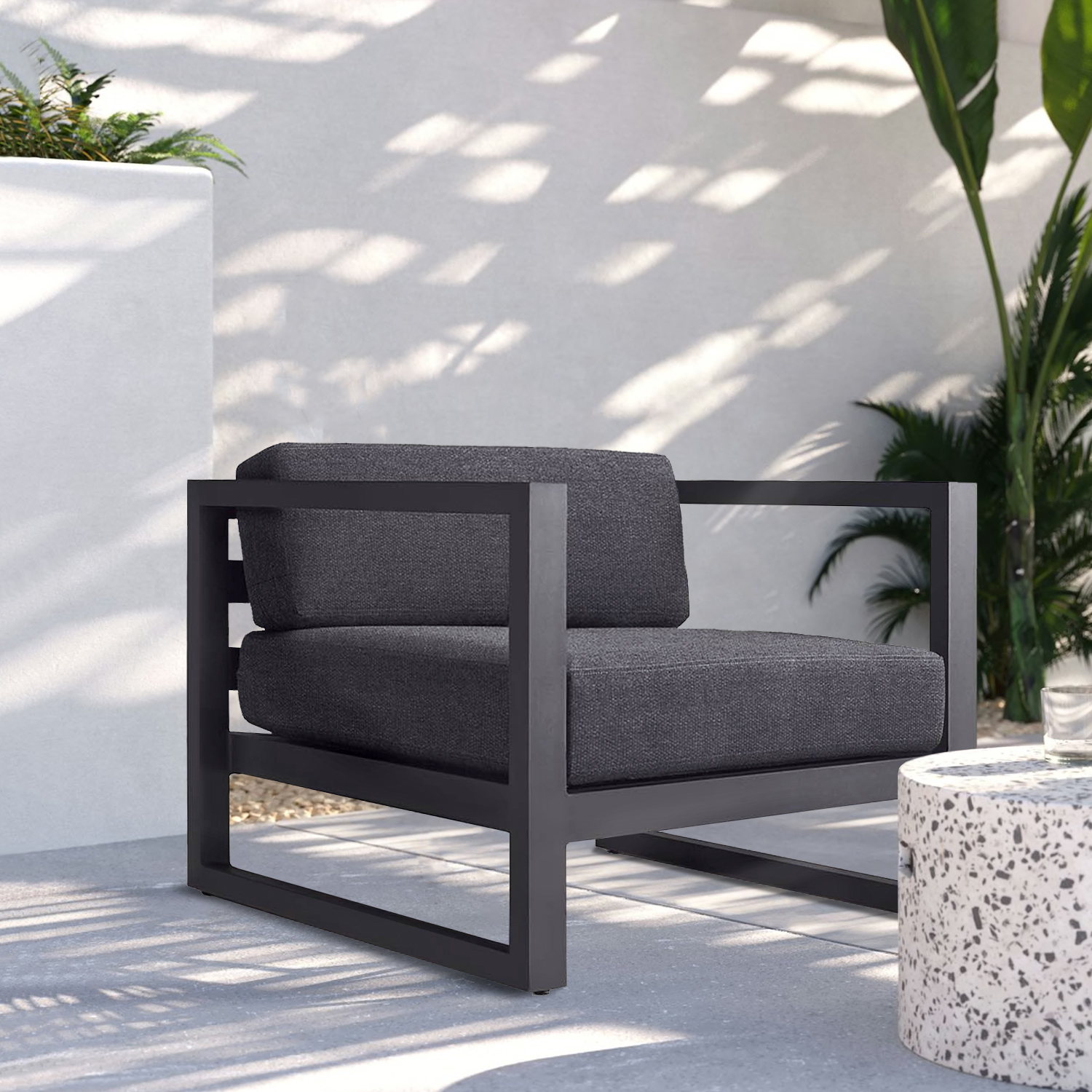 SILLÓN FORM DESIGN MONTEGO LT 1 CUERPO GRIS OSCURO TERRAZA - 5