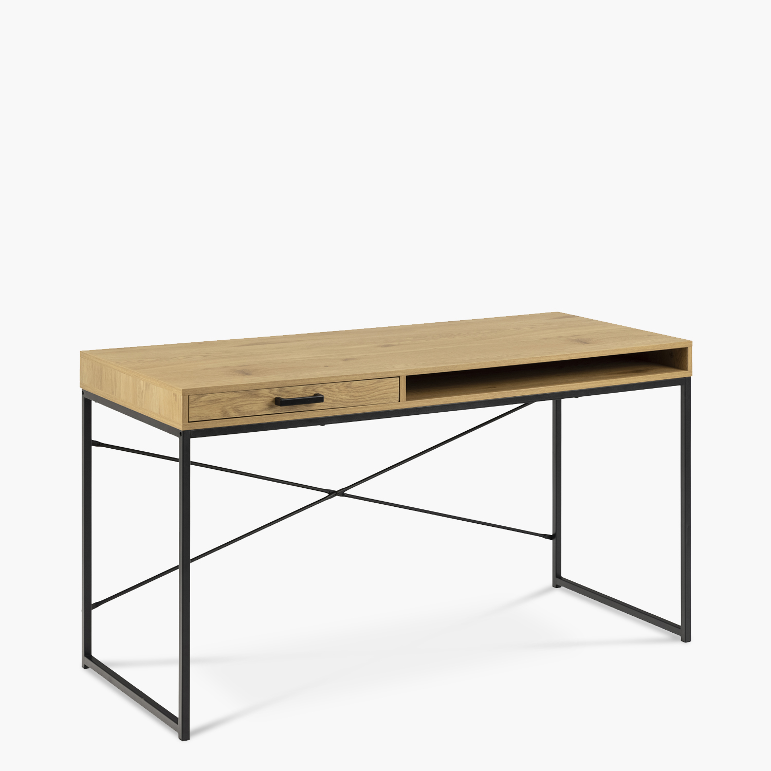ESCRITORIO FORM DESIGN SEAFORD C/CAJONERA ROBLE METAL - 3