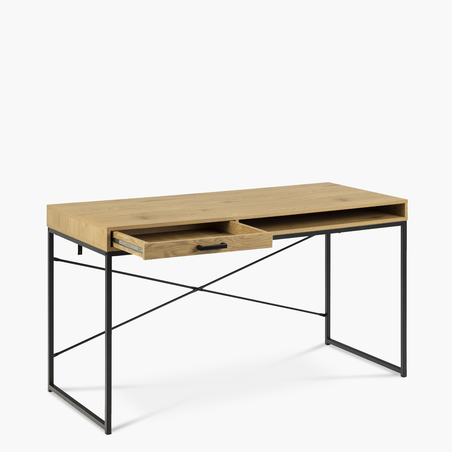ESCRITORIO FORM DESIGN SEAFORD C/CAJONERA ROBLE METAL - 4