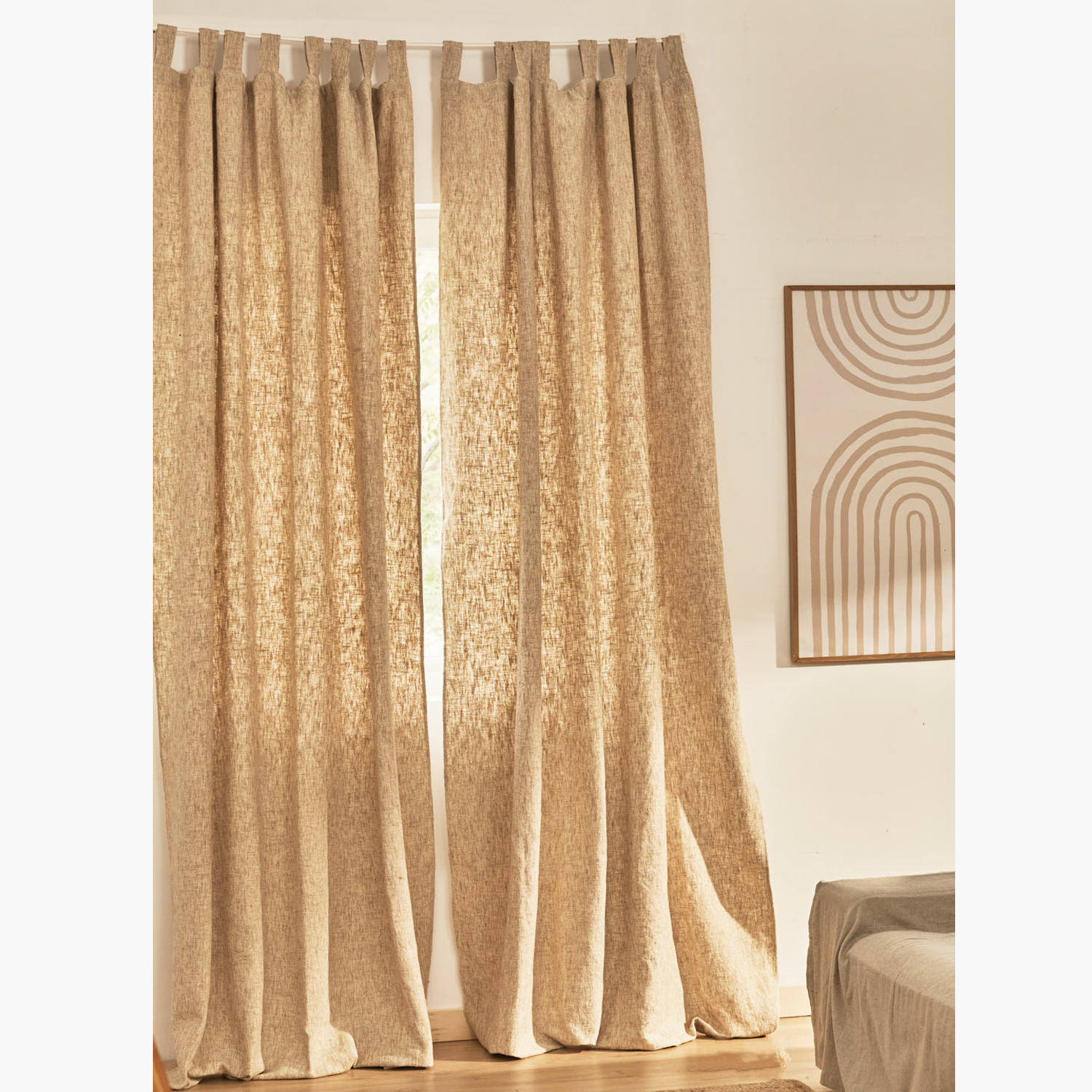 CORTINA ARGA 140X280 BEIGE CALMA HOUSE - 2