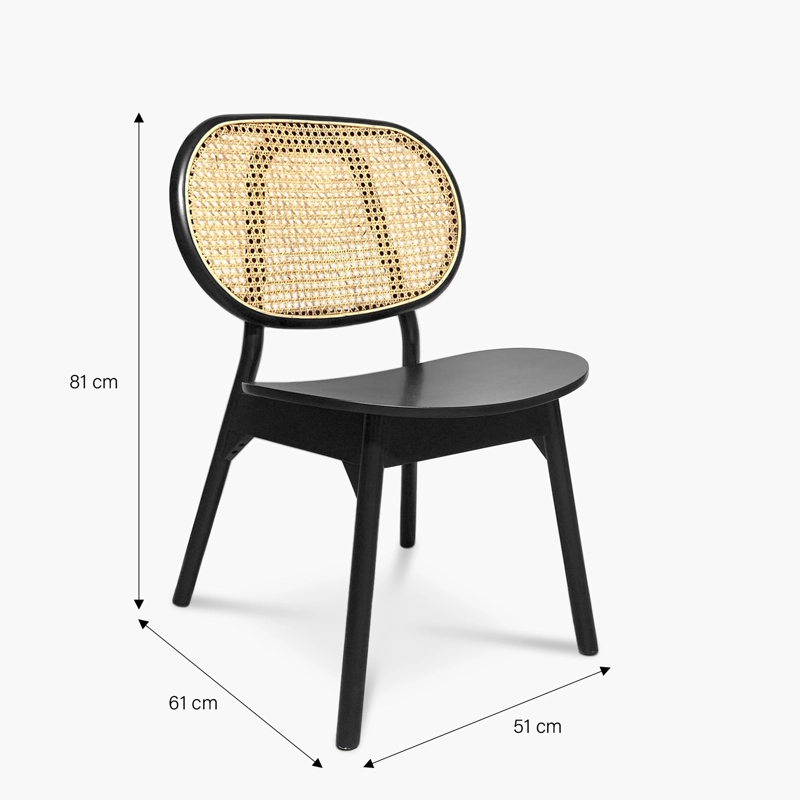 SILLA COMEDOR FORM DESIGN CHARLOTTE 1 CUERPO MADERA NEGRO - 7