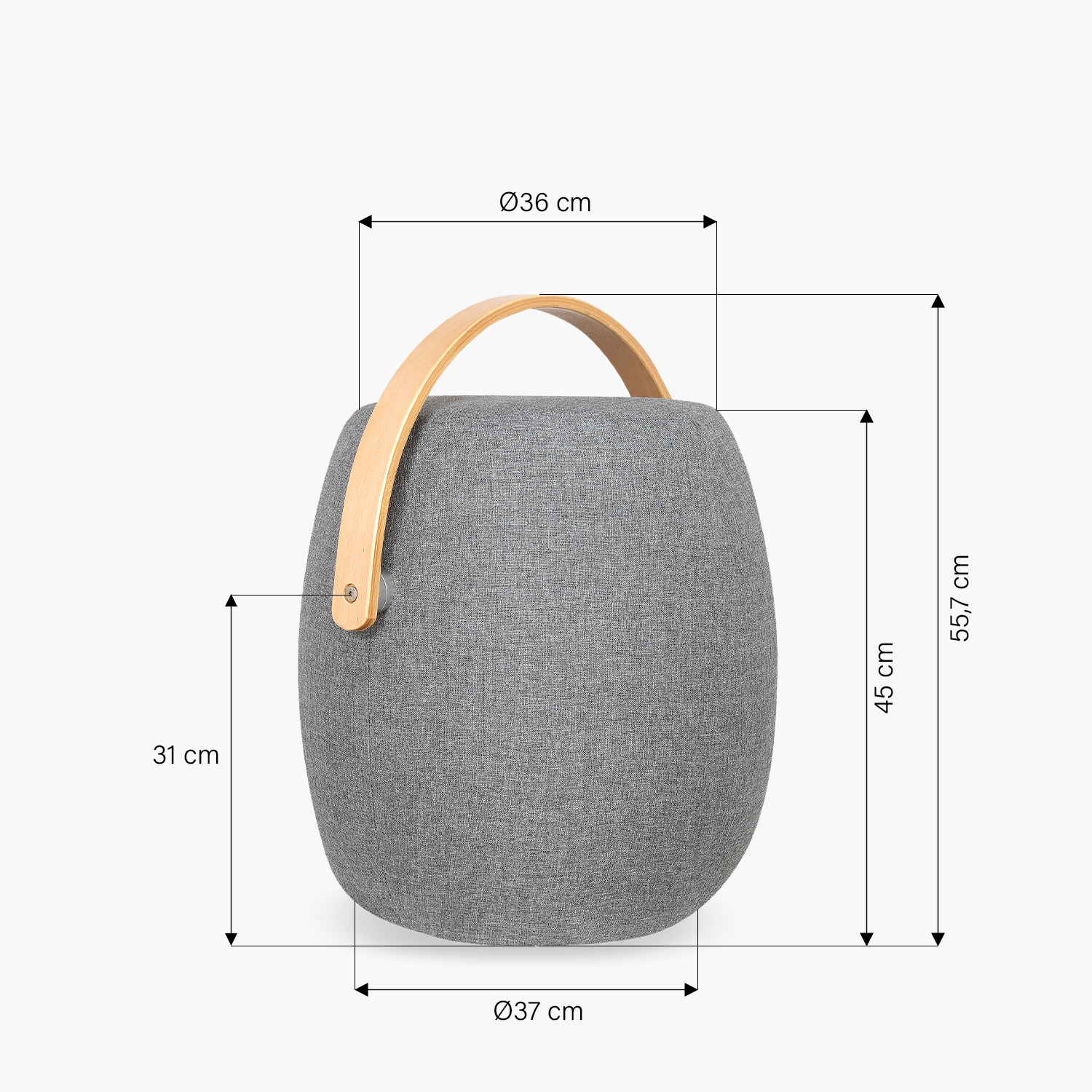 POUF FORM DESIGN ASA 1 CUERPO MADERA GRIS CLARO LT - 4