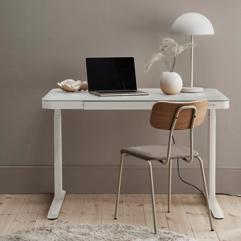 ESCRITORIO FORM DESIGN HOME OFFICE COSMO ELÉCTRICO BLANCO ACERO - 2