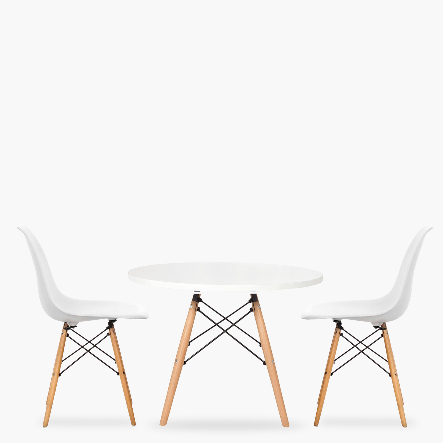 PACK KIDS FORM DESIGN 1 MESA 2 SILLAS DSW BLANCO MADERA - 1