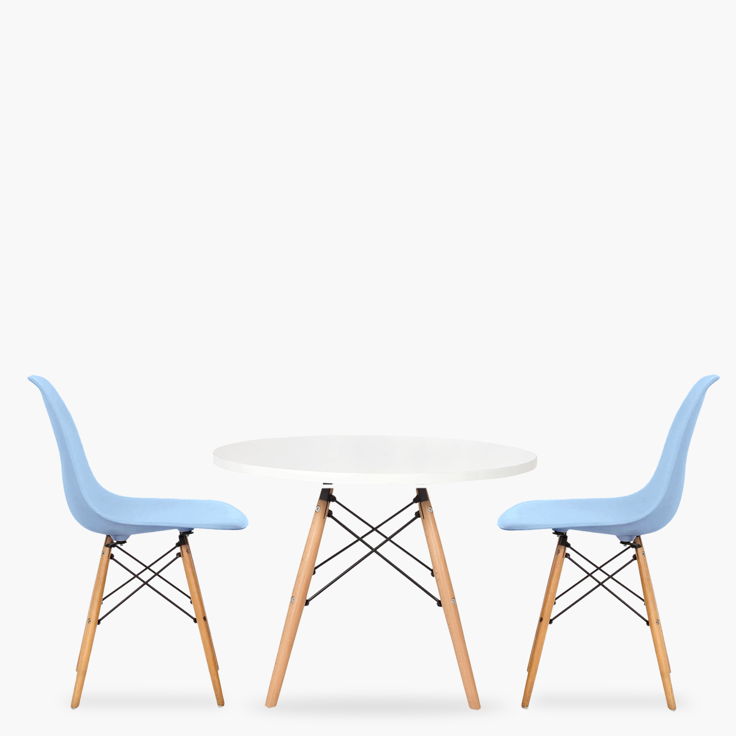 PACK KIDS FORM DESIGN 1 MESA 2 SILLAS DSW CELESTE MADERA - 1