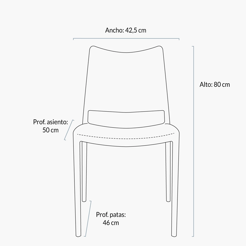 SILLAS FORM DESIGN TODI 1 CUERPO NEGRO PACK 4 PLÁSTICO TERRAZA - 5
