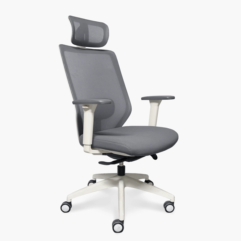 SILLA OFICINA FORM OFFICE GRIS CLARO FOCUS CON CABECERO - 2