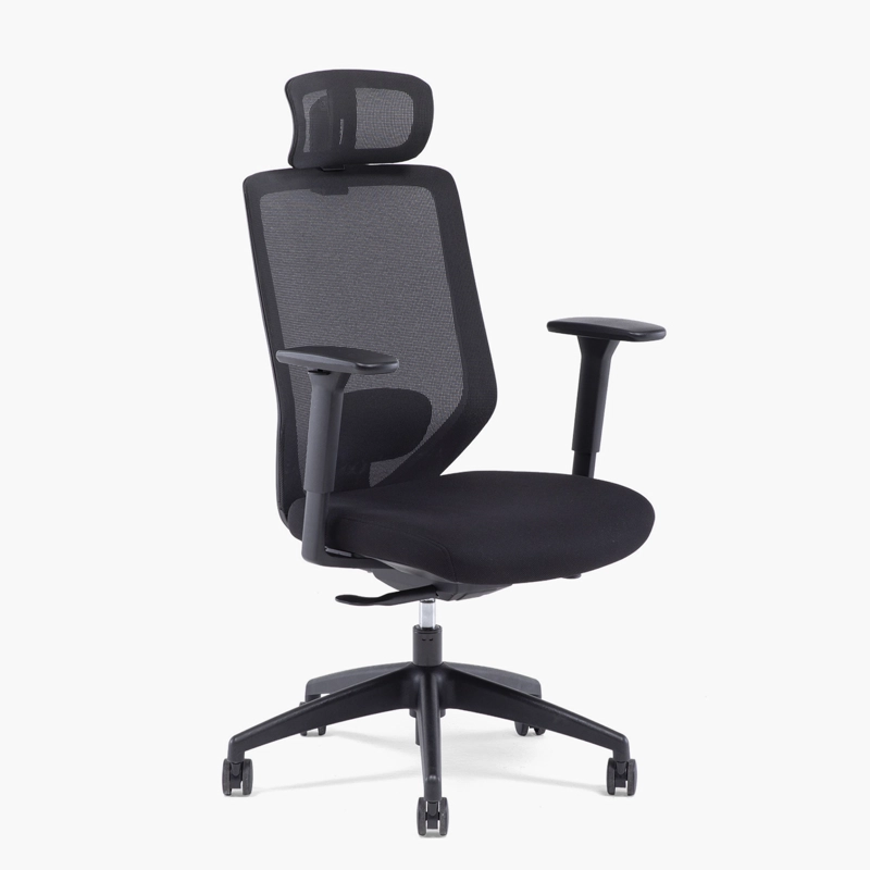 SILLA OFICINA FORM OFFICE NEGRO FOCUS CON CABECERO - 2