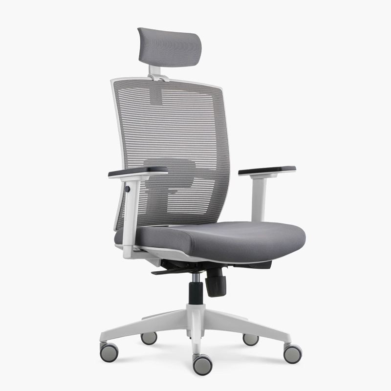 SILLA OFICINA FORM OFFICE GRIS CLARO TAYLOR PRO CON CABECERO - 3