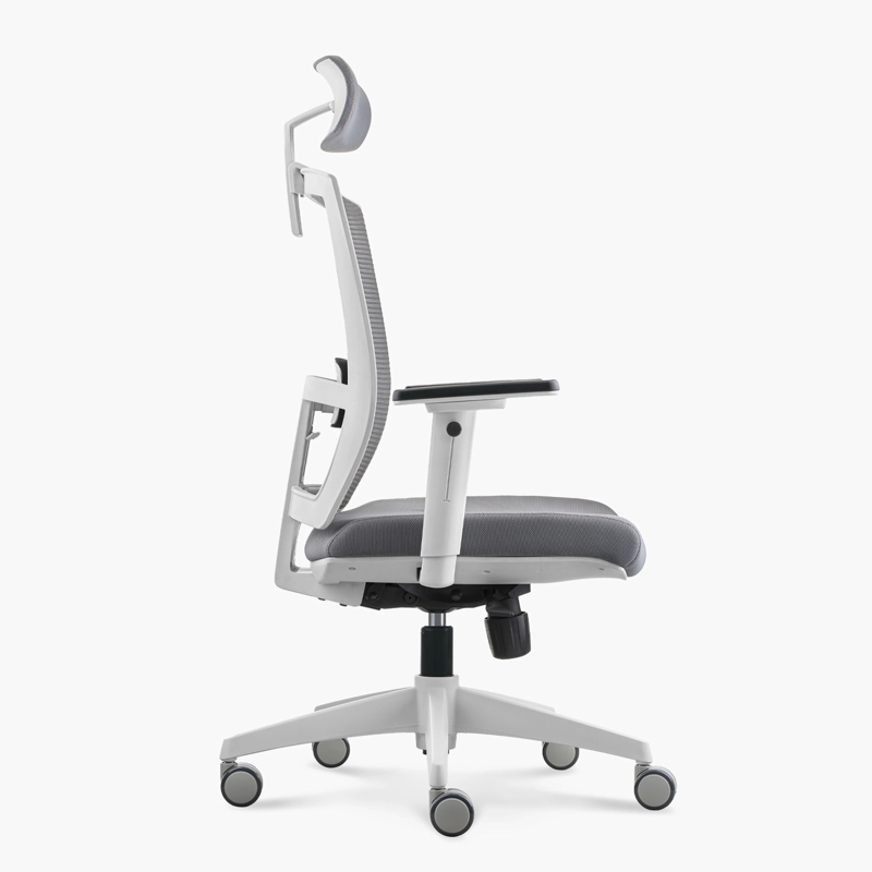 SILLA OFICINA FORM OFFICE GRIS CLARO TAYLOR PRO CON CABECERO - 4