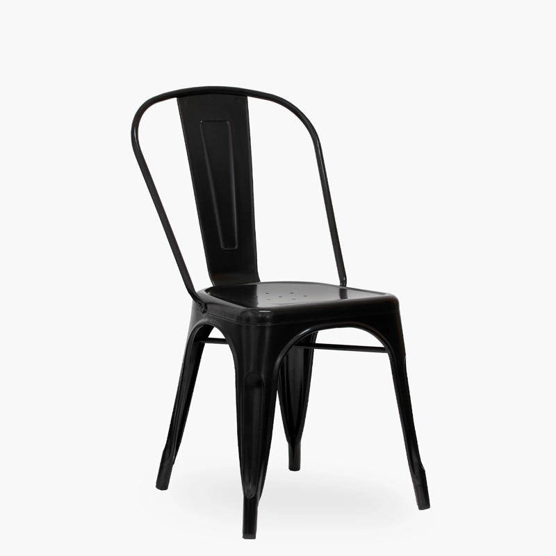 SILLAS FORM DESIGN TOLIX 1 CUERPO ACERO NEGRO PACK 4 ASIENTO METAL - 3