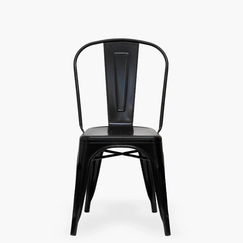 SILLAS FORM DESIGN TOLIX 1 CUERPO ACERO NEGRO PACK 4 ASIENTO METAL - 4