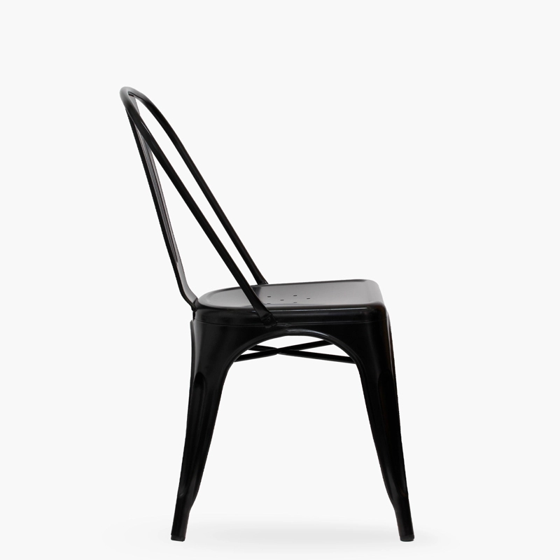 SILLAS FORM DESIGN TOLIX 1 CUERPO ACERO NEGRO PACK 4 ASIENTO METAL - 5