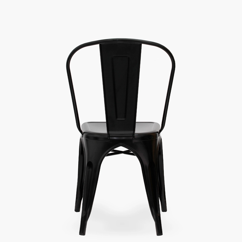 SILLAS FORM DESIGN TOLIX 1 CUERPO ACERO NEGRO PACK 4 ASIENTO METAL - 7