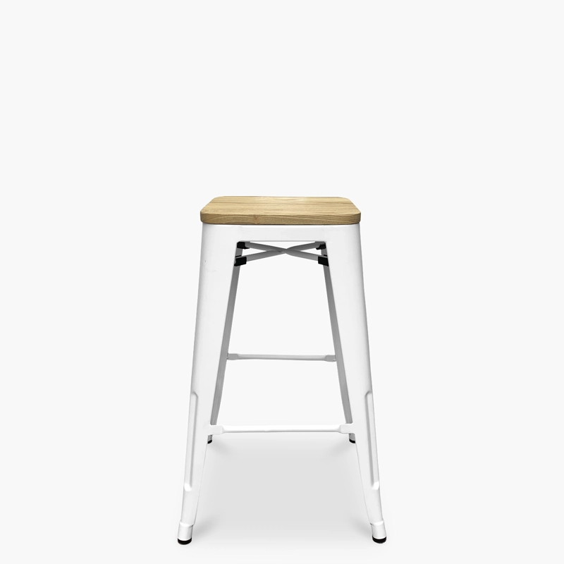 PACK 4 TOLIX TABURETES 66 MADERA BLANCO FORM - 2
