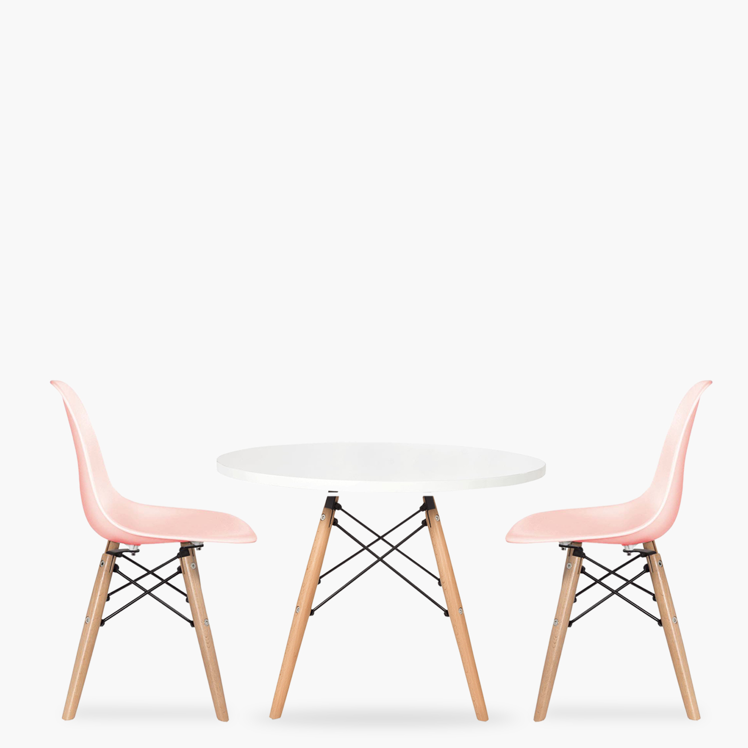 PACK KIDS 1 MESA 2 SILLAS DSW ROSADO FORM - 1