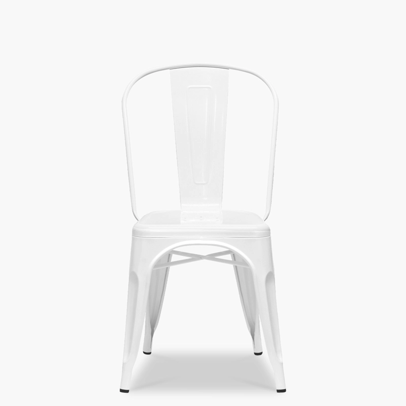 SILLAS FORM DESIGN TOLIX 1 CUERPO ACERO BLANCO PACK 4 ASIENTO METAL - 2