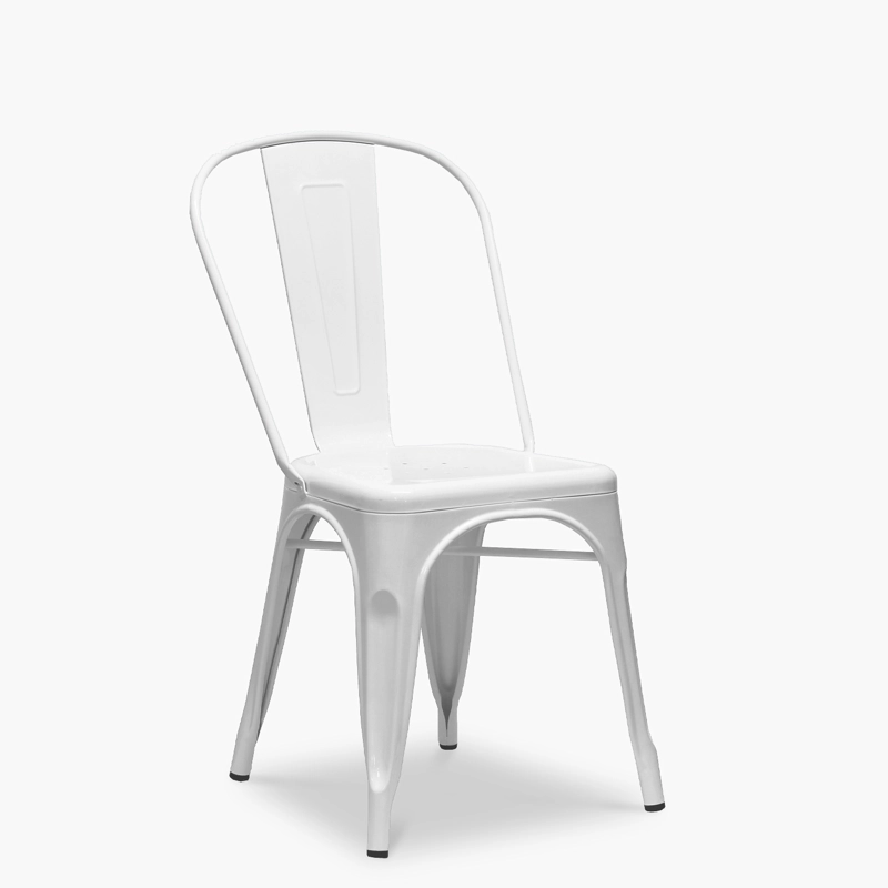 SILLAS FORM DESIGN TOLIX 1 CUERPO ACERO BLANCO PACK 4 ASIENTO METAL - 3