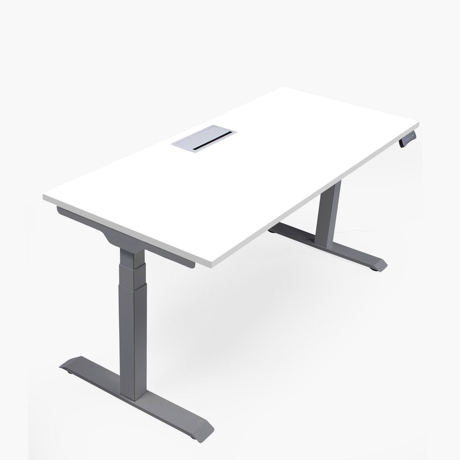 ESCRITORIO FORM OFFICE COSMO ELÉCTRICO DUAL CON PASACABLES 160X70 METAL - 6