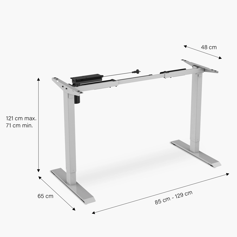 BASE FORM OFFICE COSMO 120 160 ELÉCTRICO BLANCO ACERO - 5