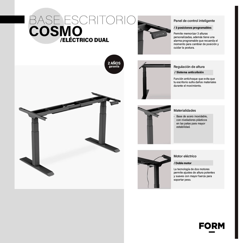 BASE FORM OFFICE COSMO 120 200 DUAL ELÉCTRICO - 6