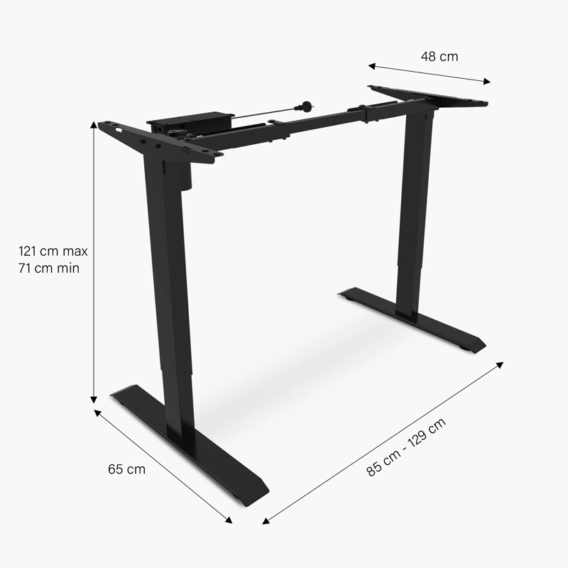 BASE FORM OFFICE COSMO 120 160 ELÉCTRICO NEGRO ACERO - 5