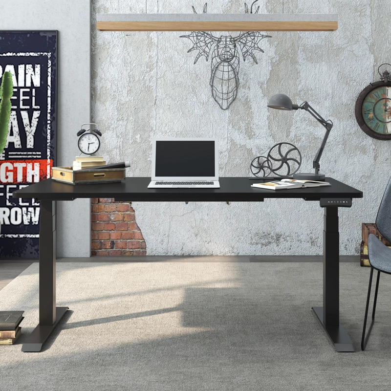 BASE FORM OFFICE COSMO 120 200 DUAL ELÉCTRICO NEGRO ACERO - 4