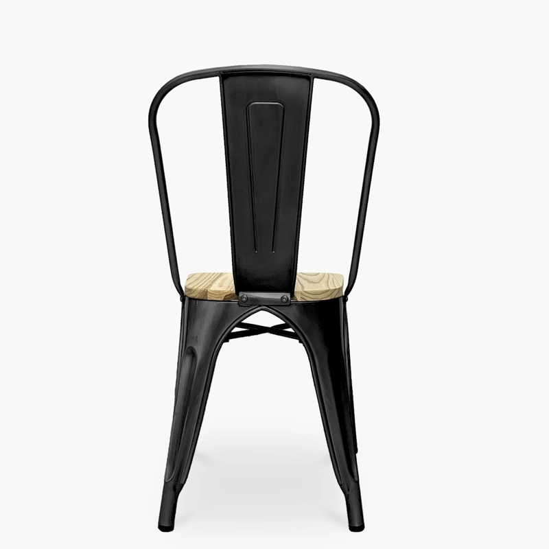 SILLAS FORM DESIGN TOLIX 1 CUERPO MADERA NEGRO PACK 4 ASIENTO - 5