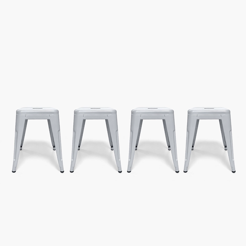 PISOS FORM DESIGN TOLIX 1 CUERPO METAL PLATEADO PACK 4 - 1