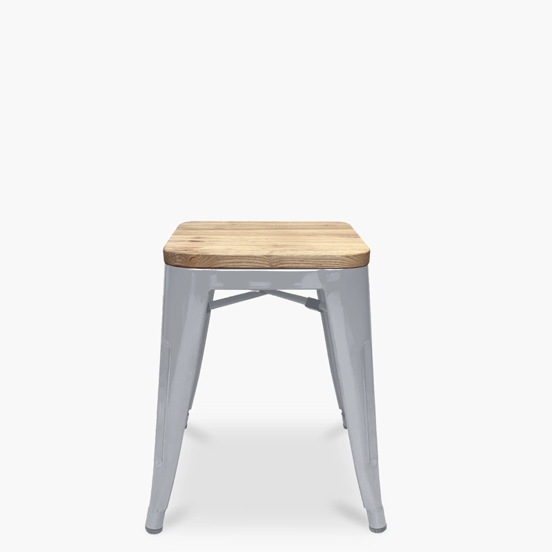 PISOS FORM DESIGN TOLIX 1 CUERPO MADERA METAL PLATEADO PACK 4 ASIENTO - 2