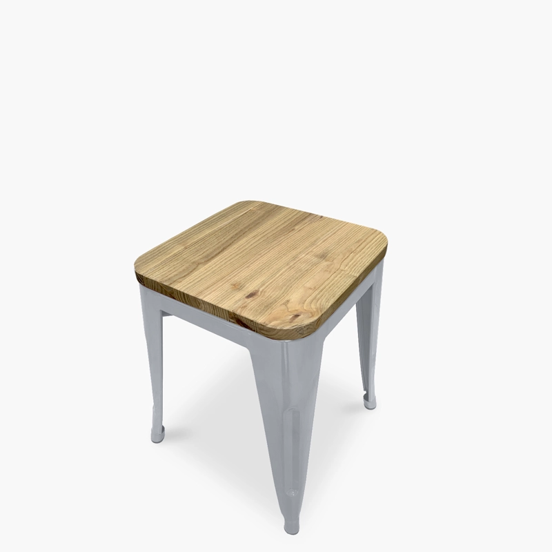 PISOS FORM DESIGN TOLIX 1 CUERPO MADERA METAL PLATEADO PACK 4 ASIENTO - 4