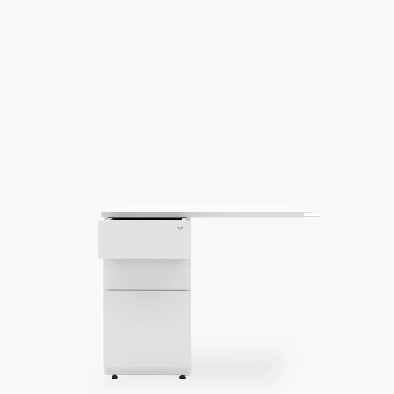 ESCRITORIO LATERAL NEO 50X90 CON CAJONERA METALICA - 1