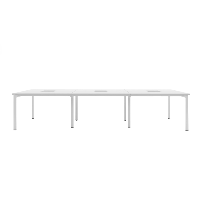 ESCRITORIO NEO CON PASACABLES 120 BENCH 6 PERS - 4