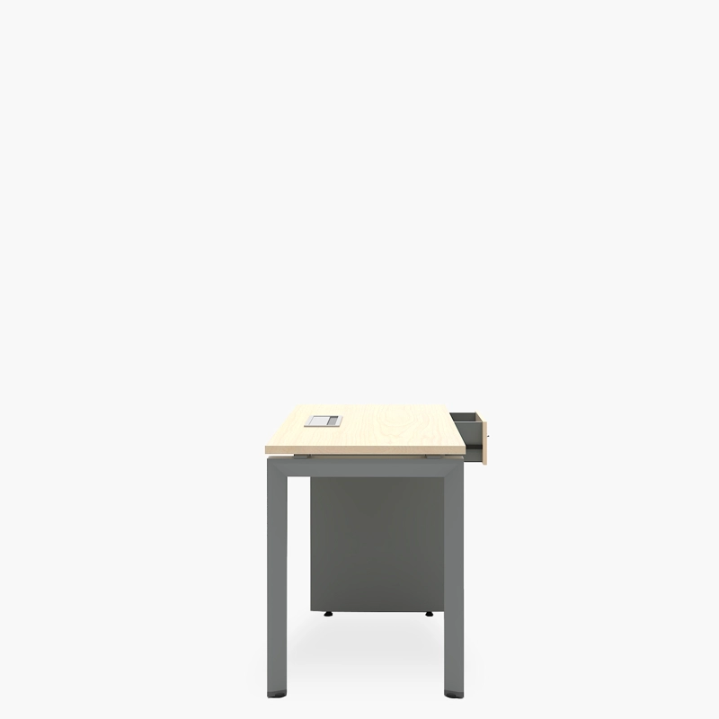 ESCRITORIO FORM OFFICE NEO CON PASACABLES 120X60 CON CAJONERA MELAMINA METAL - 2