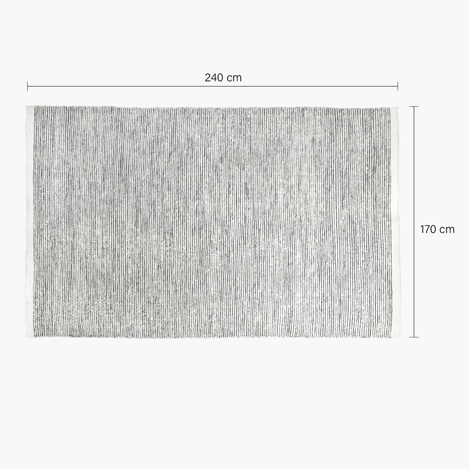 ALFOMBRA LANA PUYEHUE 170X240 CRUDO FORM - 4