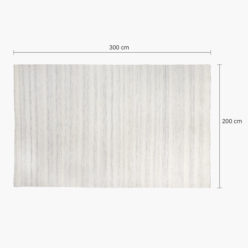 ALFOMBRA LANA RIÑIHUE 200X300 CRUDO FORM - 5