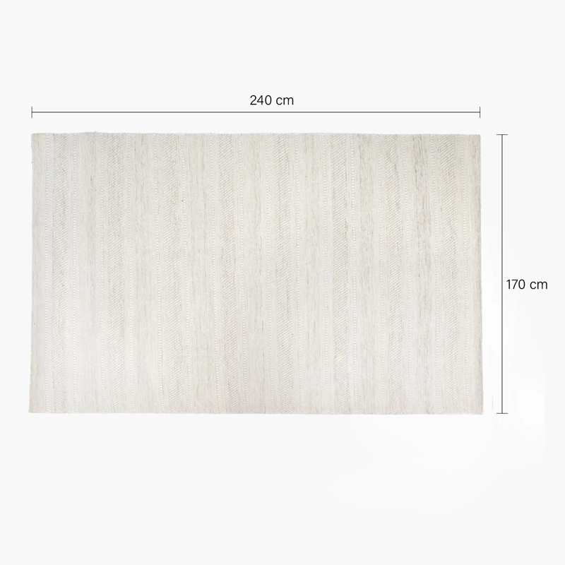 ALFOMBRA LANA VILLARRICA 170X240 CRUDO FORM - 5