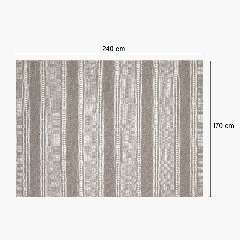 ALFOMBRA LANA VILLARRICA 170X240 CRUDO FORM - 6
