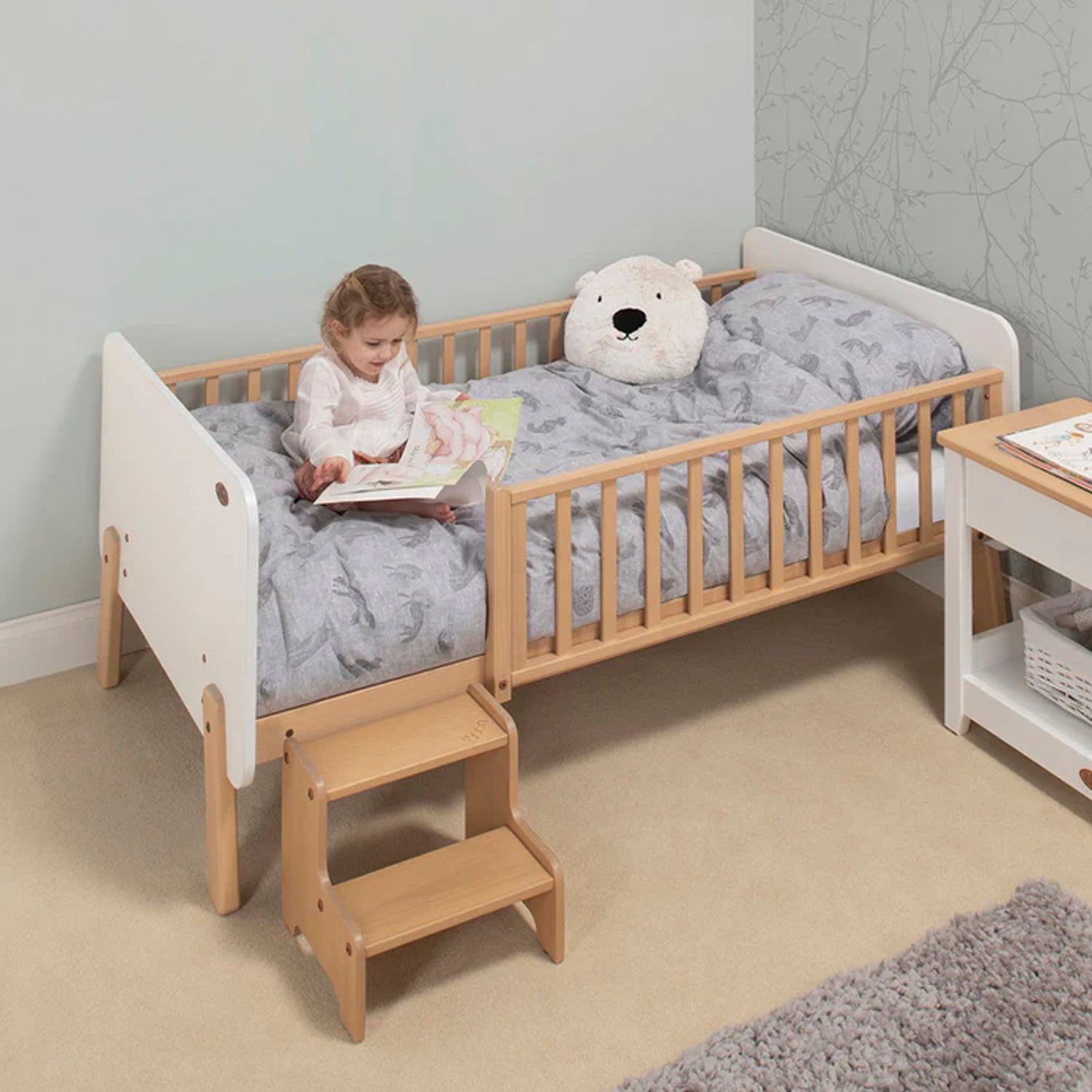 CAMA INFANTIL FORM DESIGN COLOMBA MADERA NATURA/BLANCO FORM - 2