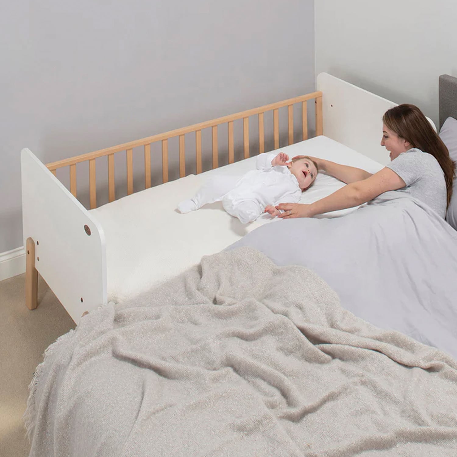 CAMA INFANTIL FORM DESIGN COLOMBA MADERA NATURA/BLANCO FORM - 4