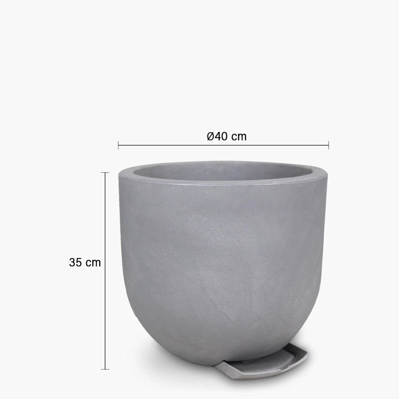 MACETERO FORM DESIGN MACETERO LAUCA 35 GRIS CLARO LAUCA 35 GRIS CLARO FORM - 2