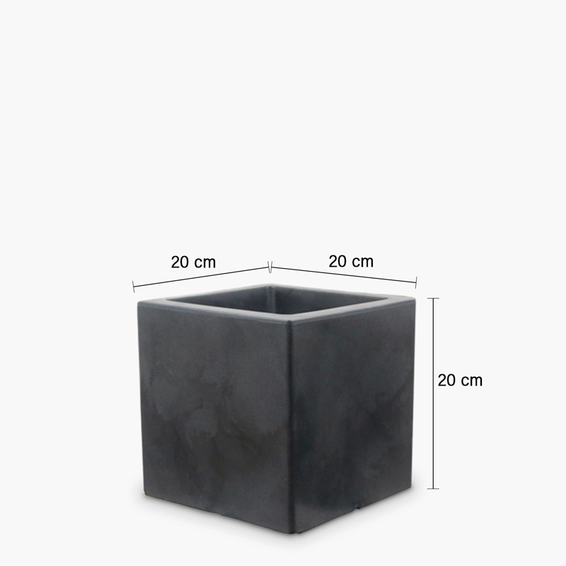 MACETERO PLASTICO PATAGONIA 20 GRIS OSCURO FORM - 2