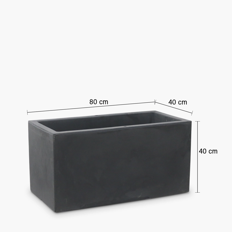 MACETERO PLASTICO PATAGONIA MEDIO 40 GRIS OSCURO FORM - 2