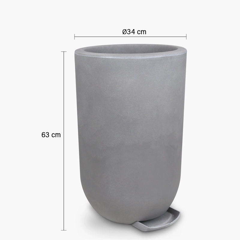 MACETERO PLASTICO LAUCA 63 GRIS CLARO FORM - 2