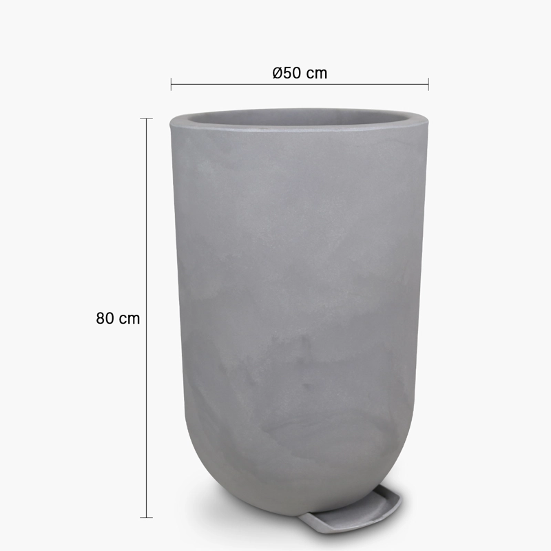 MACETERO PLASTICO LAUCA 80 GRIS CLARO FORM - 2