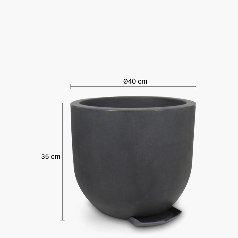 MACETERO FORM DESIGN MACETERO LAUCA 35 GRIS OSCURO LAUCA 35 GRIS OSCURO FORM - 2