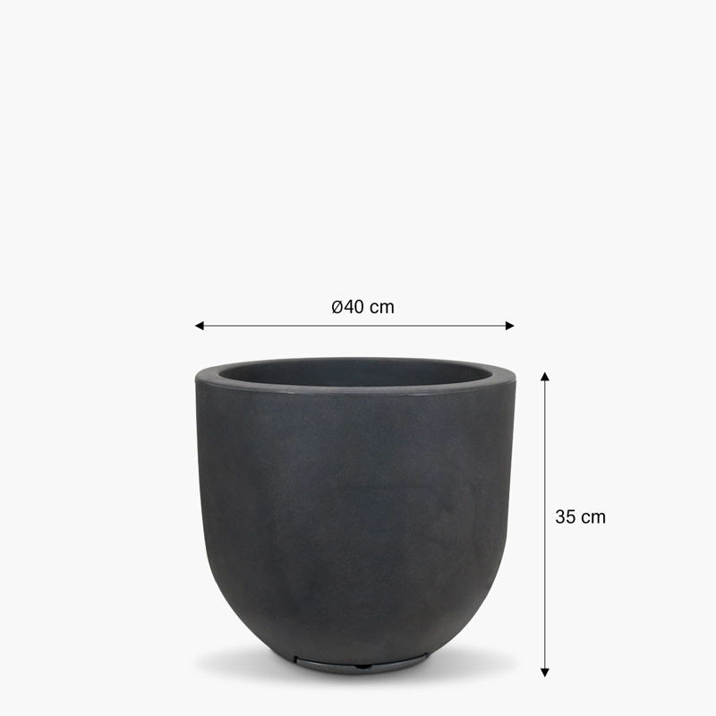 MACETERO FORM DESIGN MACETERO LAUCA 35 GRIS OSCURO LAUCA 35 GRIS OSCURO FORM - 3