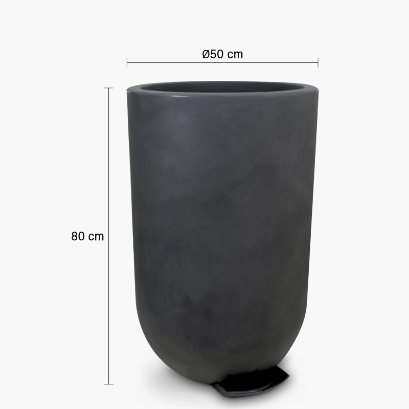 MACETERO FORM DESIGN MACETERO LAUCA 80 GRIS OSCURO LAUCA 80 GRIS OSCURO FORM - 2
